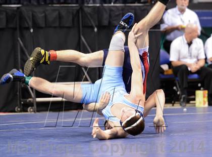 Thumbnail 2 in NCHSAA Individual Wrestling 3A Quarterfinals photogallery.