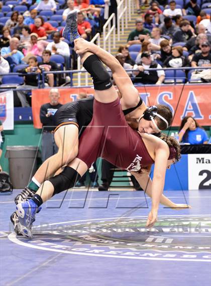 Thumbnail 3 in NCHSAA Individual Wrestling 3A Quarterfinals photogallery.