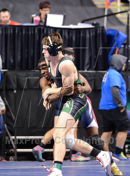 Thumbnail 1 in NCHSAA Individual Wrestling 3A Quarterfinals photogallery.