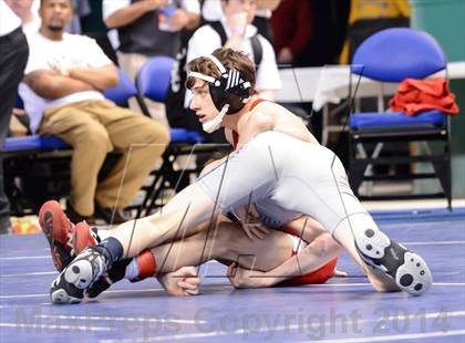 Thumbnail 3 in NCHSAA Individual Wrestling 3A Quarterfinals photogallery.