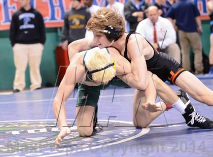 Thumbnail 3 in NCHSAA Individual Wrestling 3A Quarterfinals photogallery.