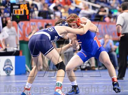 Thumbnail 3 in NCHSAA Individual Wrestling 3A Quarterfinals photogallery.