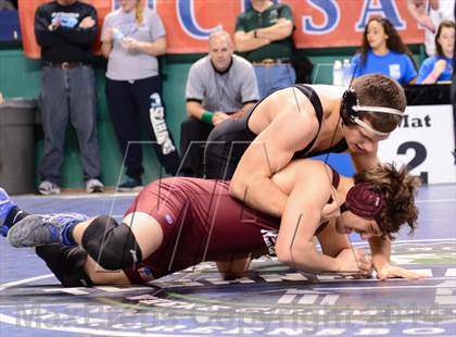 Thumbnail 1 in NCHSAA Individual Wrestling 3A Quarterfinals photogallery.