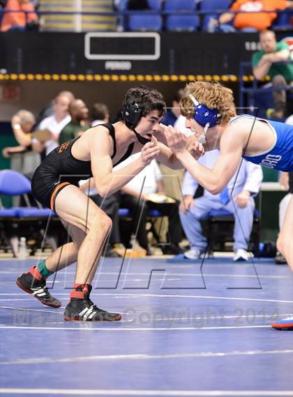 Thumbnail 3 in NCHSAA Individual Wrestling 3A Quarterfinals photogallery.