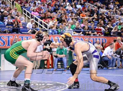 Thumbnail 3 in NCHSAA Individual Wrestling 3A Quarterfinals photogallery.