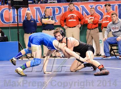 Thumbnail 1 in NCHSAA Individual Wrestling 3A Quarterfinals photogallery.