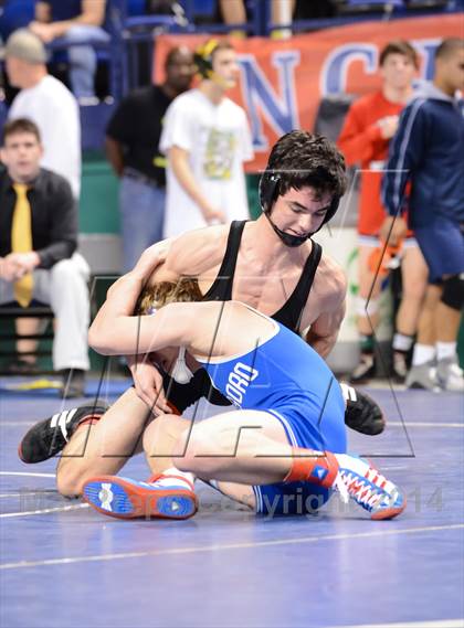 Thumbnail 1 in NCHSAA Individual Wrestling 3A Quarterfinals photogallery.