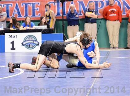 Thumbnail 3 in NCHSAA Individual Wrestling 3A Quarterfinals photogallery.