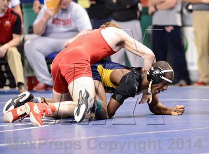 Thumbnail 1 in NCHSAA Individual Wrestling 3A Quarterfinals photogallery.