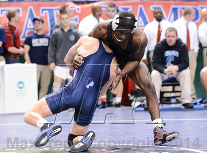 Thumbnail 1 in NCHSAA Individual Wrestling 3A Quarterfinals photogallery.