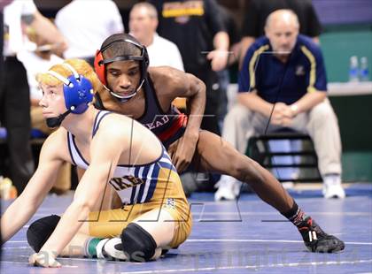 Thumbnail 1 in NCHSAA Individual Wrestling 3A Quarterfinals photogallery.