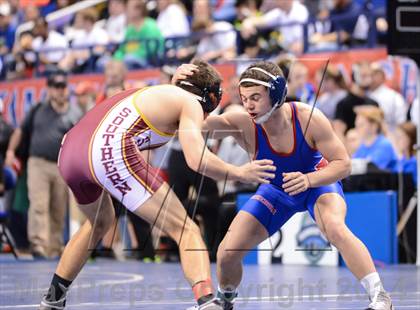 Thumbnail 2 in NCHSAA Individual Wrestling 3A Quarterfinals photogallery.
