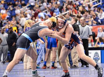 Thumbnail 2 in NCHSAA Individual Wrestling 3A Quarterfinals photogallery.
