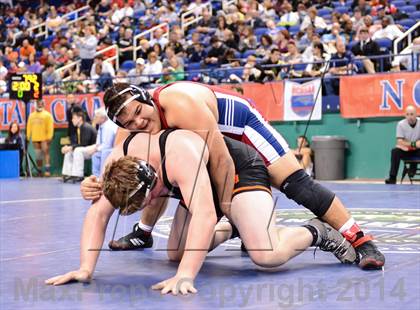 Thumbnail 2 in NCHSAA Individual Wrestling 3A Quarterfinals photogallery.
