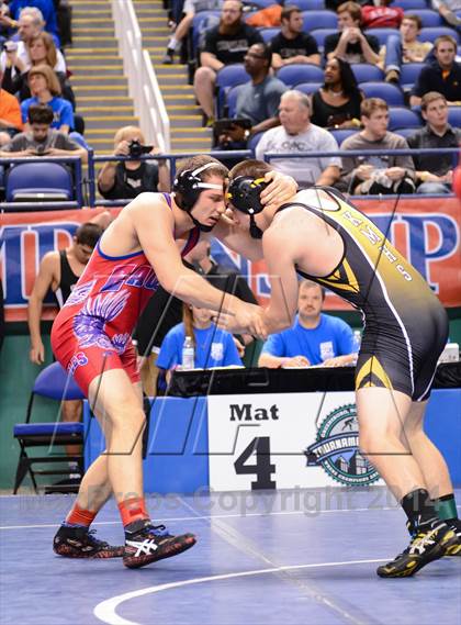 Thumbnail 1 in NCHSAA Individual Wrestling 3A Quarterfinals photogallery.