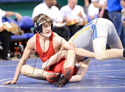 Thumbnail 1 in NCHSAA Individual Wrestling 3A Quarterfinals photogallery.