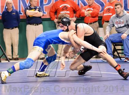 Thumbnail 2 in NCHSAA Individual Wrestling 3A Quarterfinals photogallery.