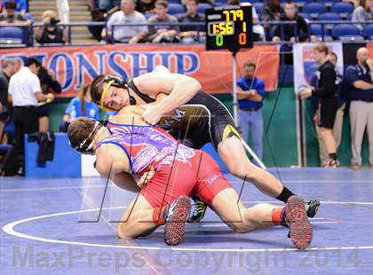 Thumbnail 3 in NCHSAA Individual Wrestling 3A Quarterfinals photogallery.