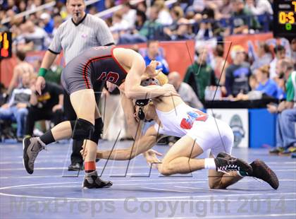 Thumbnail 2 in NCHSAA Individual Wrestling 3A Quarterfinals photogallery.