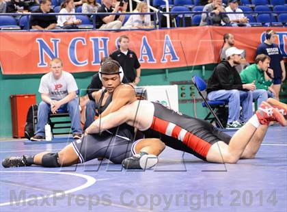 Thumbnail 2 in NCHSAA Individual Wrestling 3A Quarterfinals photogallery.