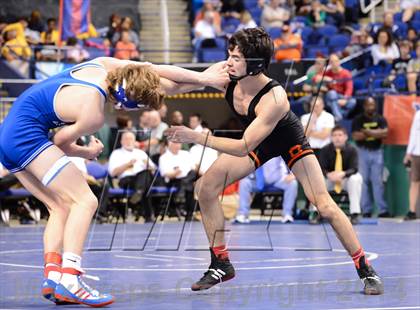 Thumbnail 3 in NCHSAA Individual Wrestling 3A Quarterfinals photogallery.
