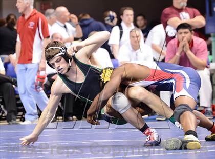 Thumbnail 1 in NCHSAA Individual Wrestling 3A Quarterfinals photogallery.