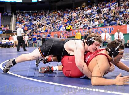Thumbnail 2 in NCHSAA Individual Wrestling 3A Quarterfinals photogallery.