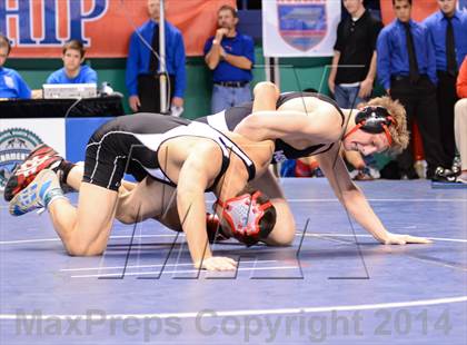 Thumbnail 1 in NCHSAA Individual Wrestling 3A Quarterfinals photogallery.
