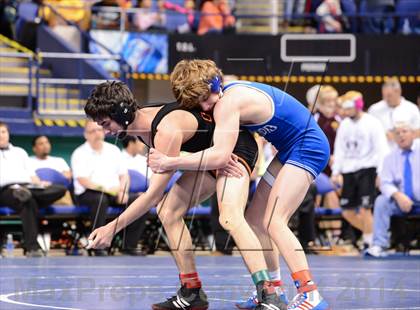 Thumbnail 3 in NCHSAA Individual Wrestling 3A Quarterfinals photogallery.