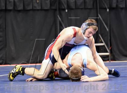 Thumbnail 3 in NCHSAA Individual Wrestling 3A Quarterfinals photogallery.