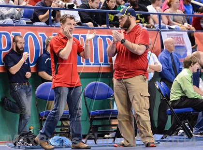 Thumbnail 1 in NCHSAA Individual Wrestling 3A Quarterfinals photogallery.