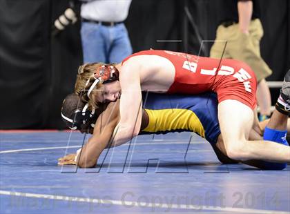 Thumbnail 2 in NCHSAA Individual Wrestling 3A Quarterfinals photogallery.