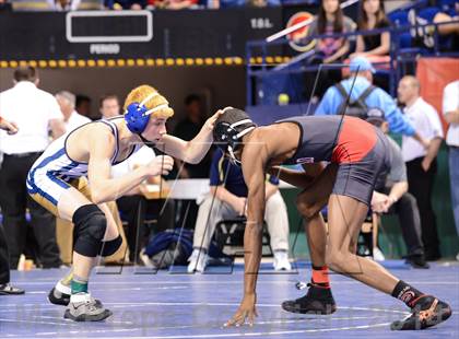Thumbnail 2 in NCHSAA Individual Wrestling 3A Quarterfinals photogallery.