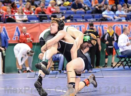 Thumbnail 1 in NCHSAA Individual Wrestling 3A Quarterfinals photogallery.