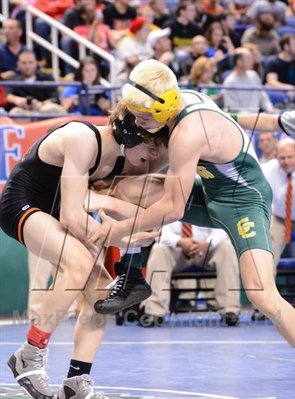Thumbnail 3 in NCHSAA Individual Wrestling 3A Quarterfinals photogallery.
