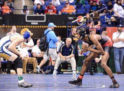 Thumbnail 1 in NCHSAA Individual Wrestling 3A Quarterfinals photogallery.