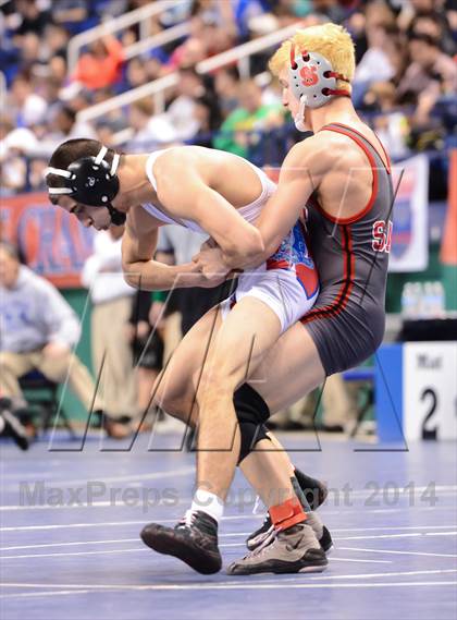 Thumbnail 1 in NCHSAA Individual Wrestling 3A Quarterfinals photogallery.
