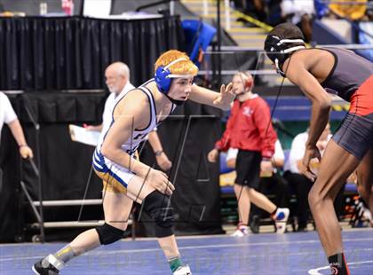 Thumbnail 1 in NCHSAA Individual Wrestling 3A Quarterfinals photogallery.