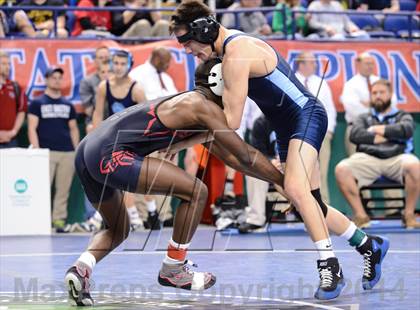 Thumbnail 2 in NCHSAA Individual Wrestling 3A Quarterfinals photogallery.
