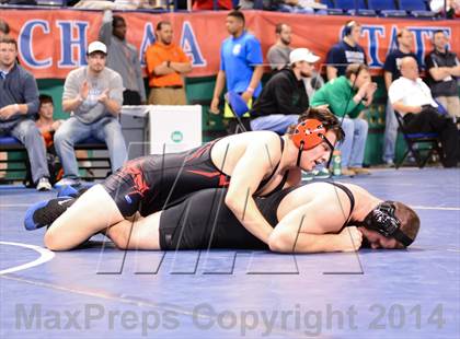 Thumbnail 3 in NCHSAA Individual Wrestling 3A Quarterfinals photogallery.