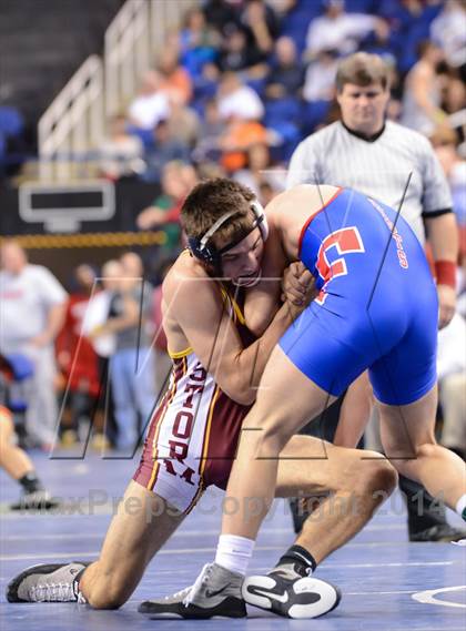 Thumbnail 3 in NCHSAA Individual Wrestling 3A Quarterfinals photogallery.