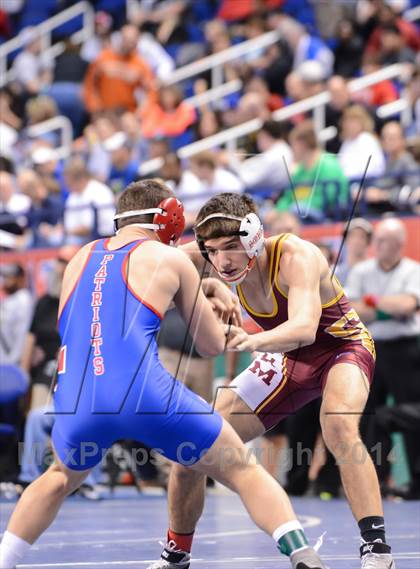 Thumbnail 3 in NCHSAA Individual Wrestling 3A Quarterfinals photogallery.
