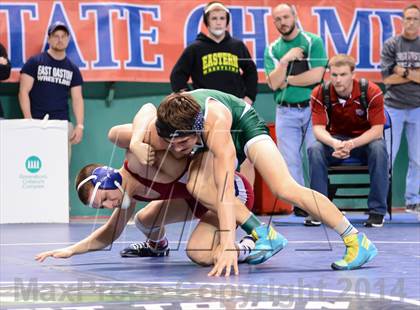 Thumbnail 1 in NCHSAA Individual Wrestling 3A Quarterfinals photogallery.