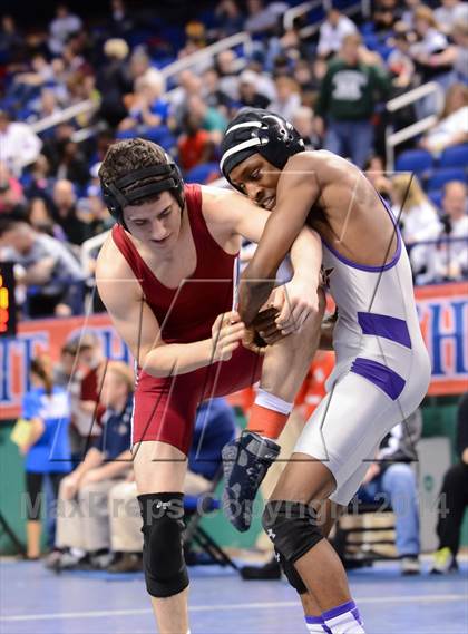 Thumbnail 2 in NCHSAA Individual Wrestling 3A Quarterfinals photogallery.