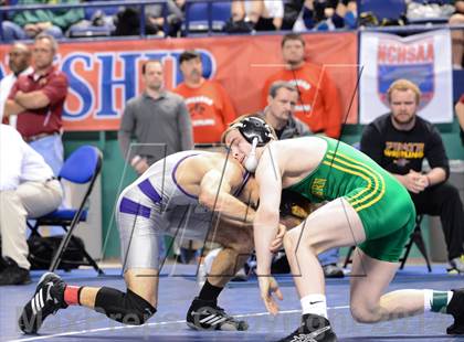 Thumbnail 3 in NCHSAA Individual Wrestling 3A Quarterfinals photogallery.