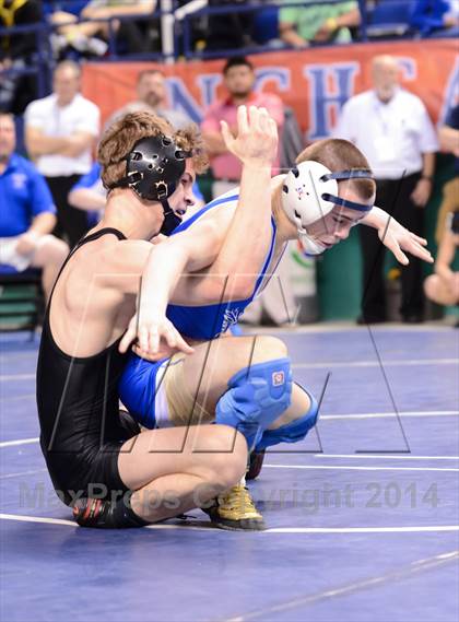 Thumbnail 3 in NCHSAA Individual Wrestling 3A Quarterfinals photogallery.