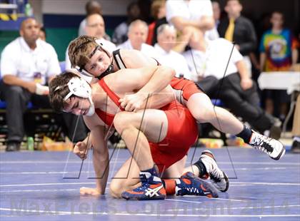 Thumbnail 3 in NCHSAA Individual Wrestling 3A Quarterfinals photogallery.