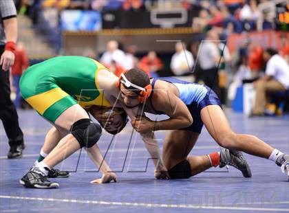 Thumbnail 2 in NCHSAA Individual Wrestling 3A Quarterfinals photogallery.