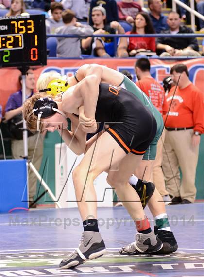 Thumbnail 1 in NCHSAA Individual Wrestling 3A Quarterfinals photogallery.