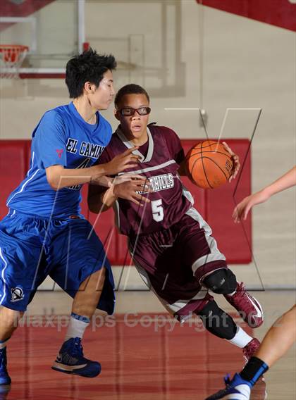 Thumbnail 1 in El Camino Real vs. Granite Hills (Rose City Roundball Classic) photogallery.